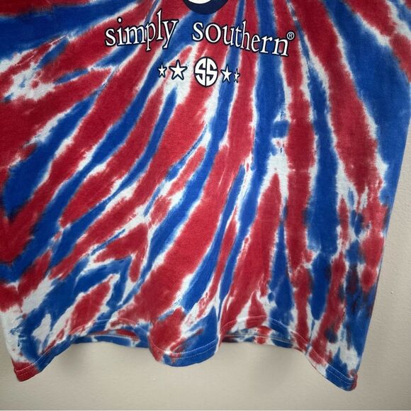 Simply Southern Red White Blue USA 4th of July Short Sleeve Tee NWT Size Small - Picture 11 of 11